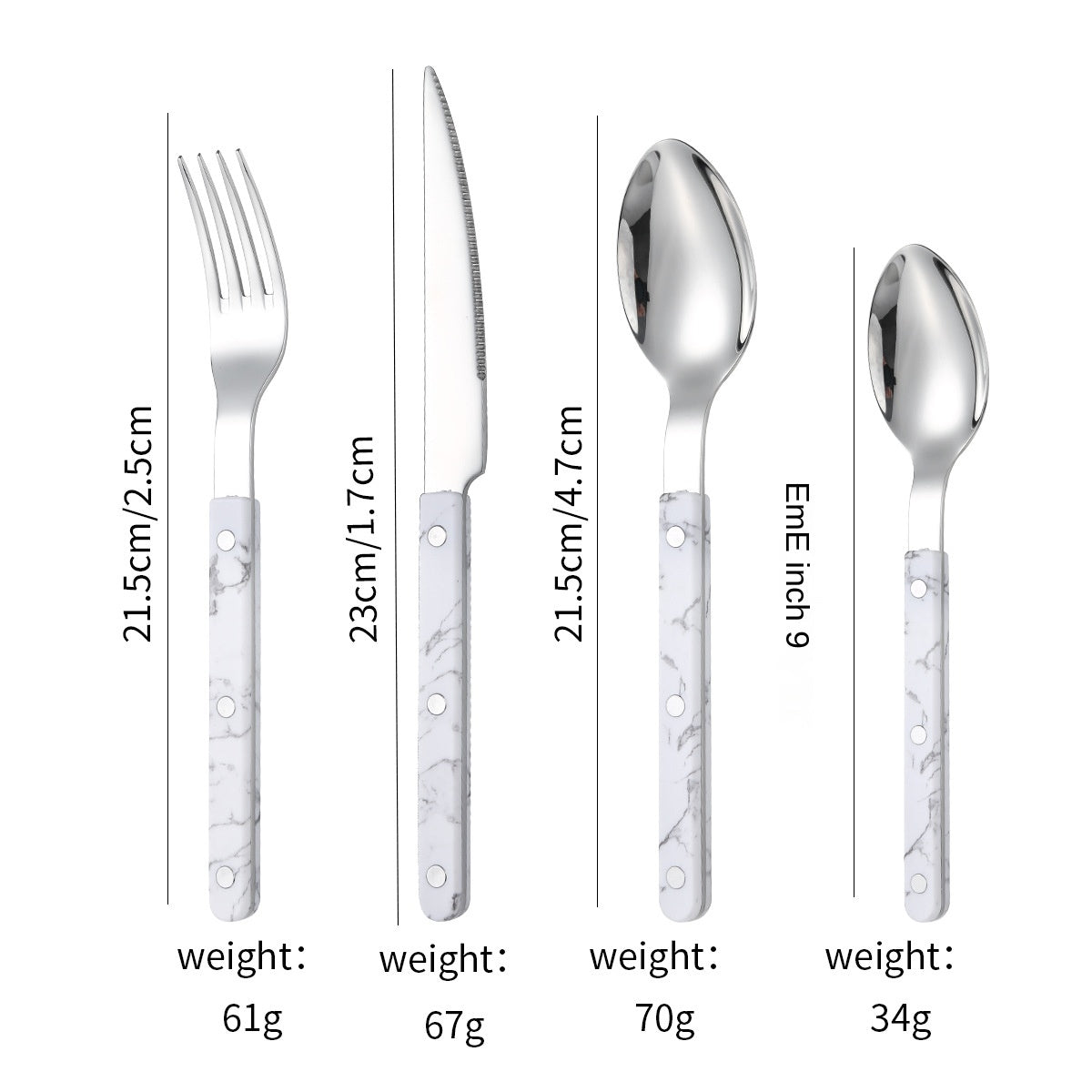 French Rivet ABS Handle Hotel Western Tableware Steak Knife Butter Knife Set - V.I.P Digital Presence