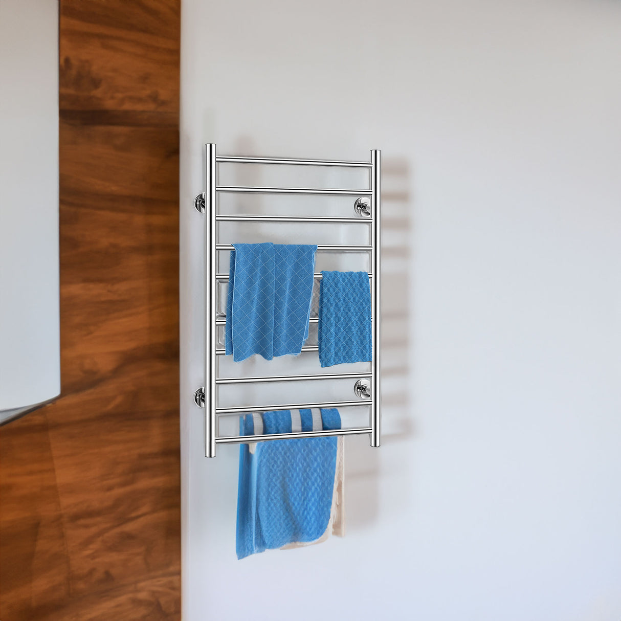 Electric Heated Towel Rack for Bathroom Wall Mounted Towel Warmer 10 Stainless Steel Bars Drying Rack - V.I.P Digital Presence