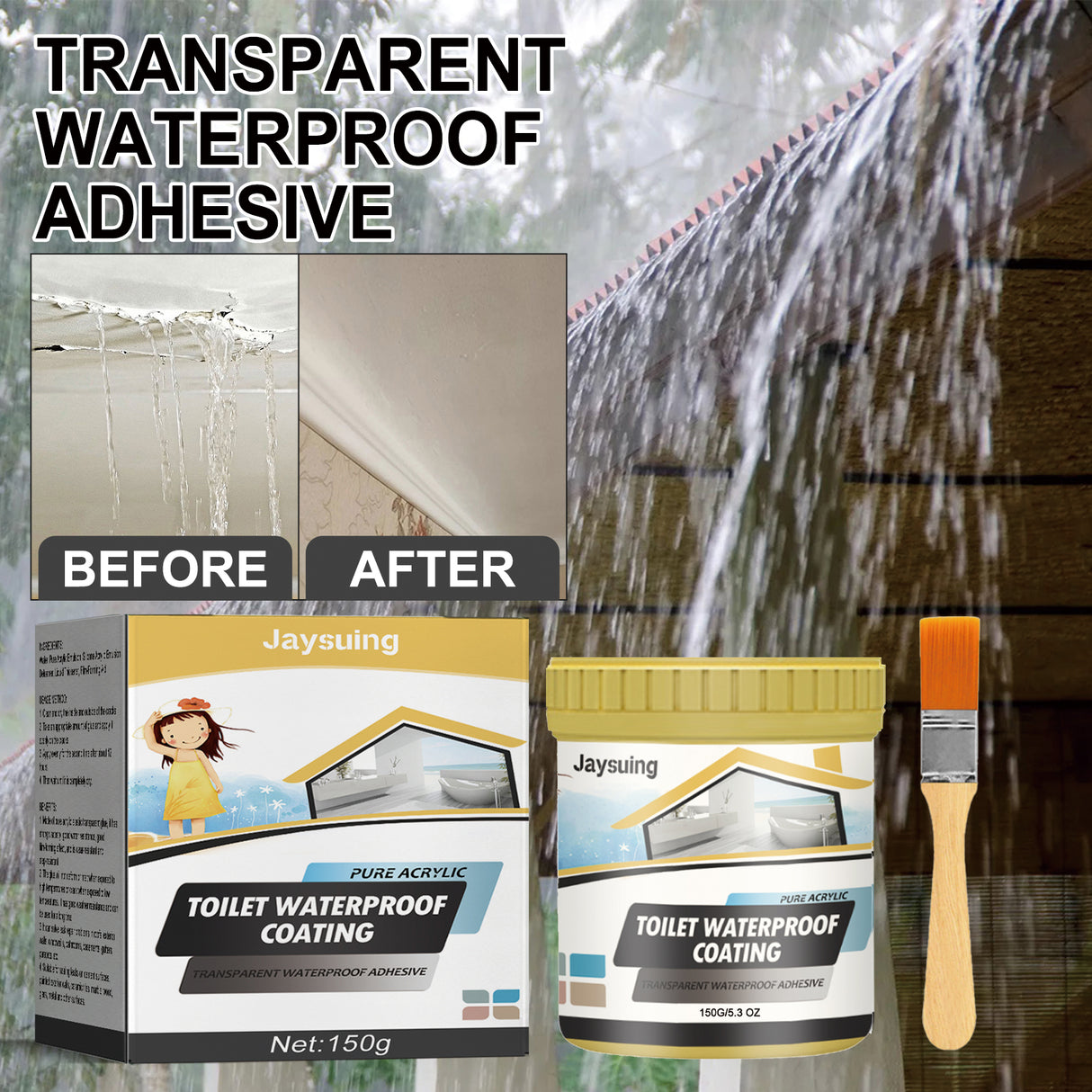 Waterproof Sealant For Leak Repair, Toilet Transparent Waterproof Adhesive External Wall Leak Proof Brick Waterproof Paint - V.I.P Digital Presence
