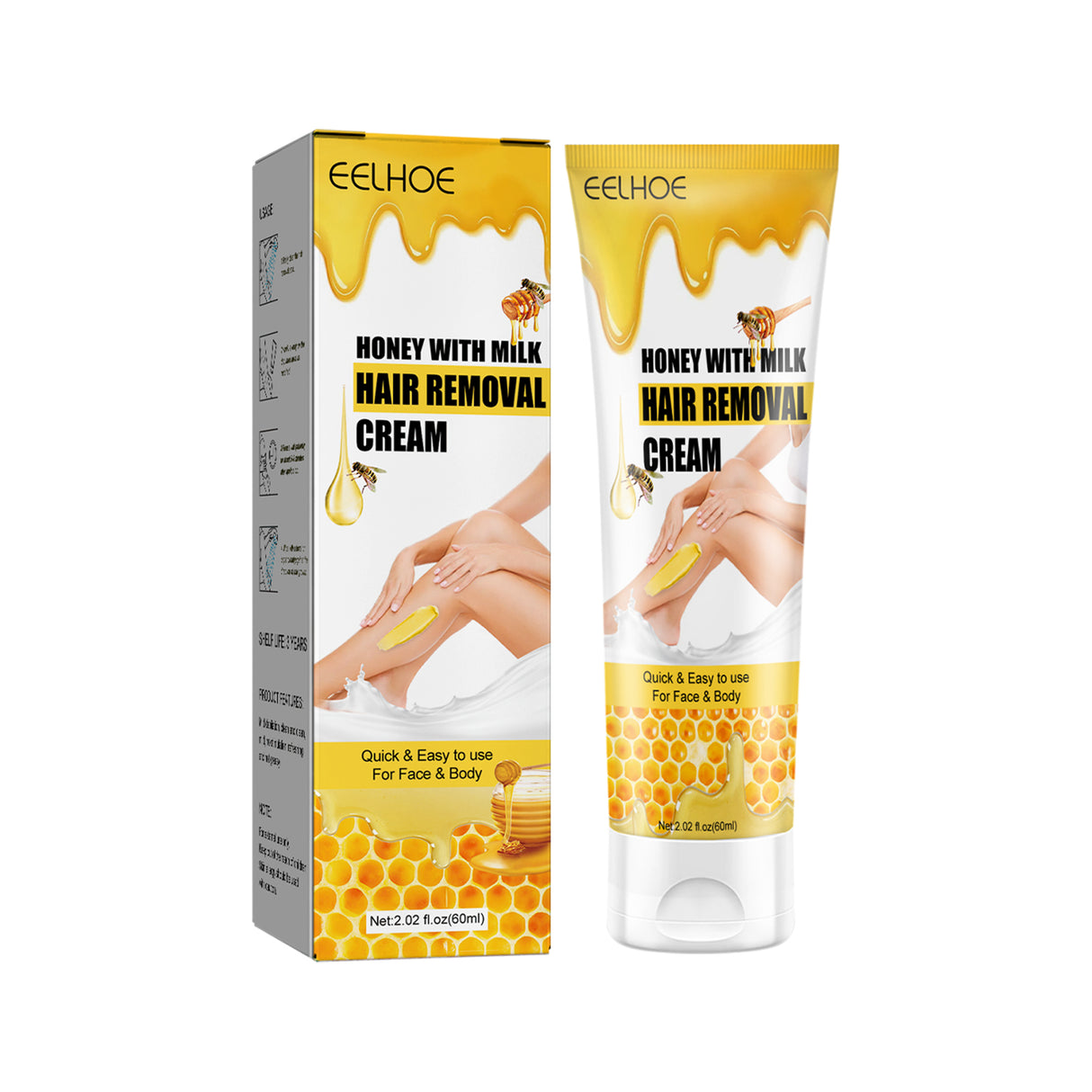 Honey And Milk Hair Removal Cream, Quick And Gentle Hair Removal All Over The Body Smooth Skin Hair Removal Cream - V.I.P Digital Presence