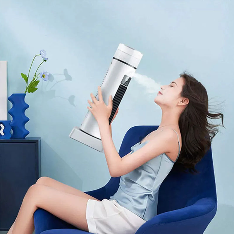 2025 NEW Portable Tower Fan – 6 Wind Speeds, Mist Bladeless, for Bedroom/Living Room/Office - V.I.P Digital Presence