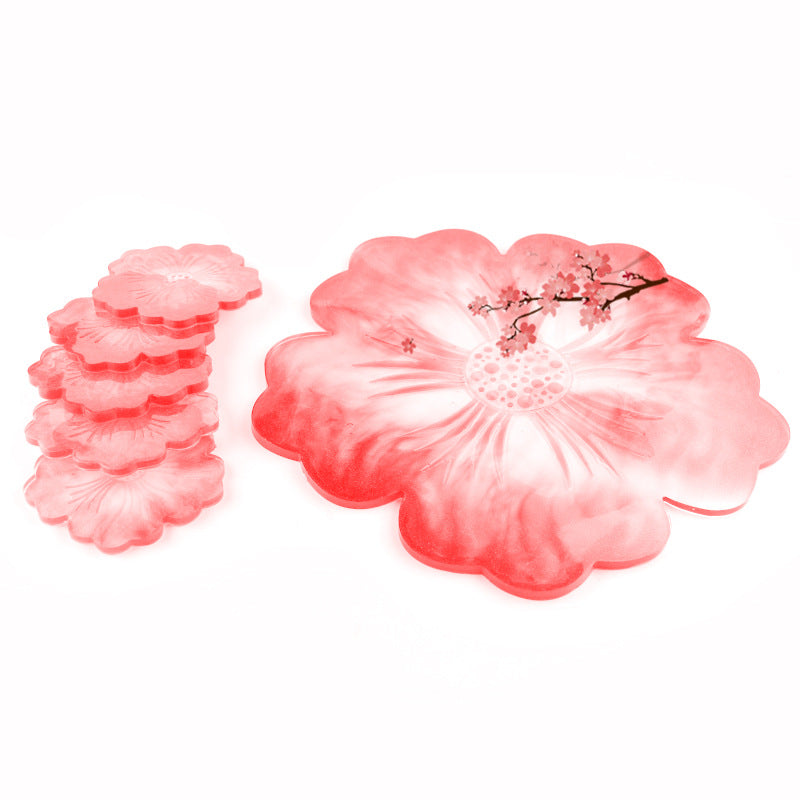 Drip Glue Mold Diy Flower Cherry Blossom Coaster Mold Petal Resin Tray Tea Tray Set Fruit Tray Silicone Mold - V.I.P Digital Presence