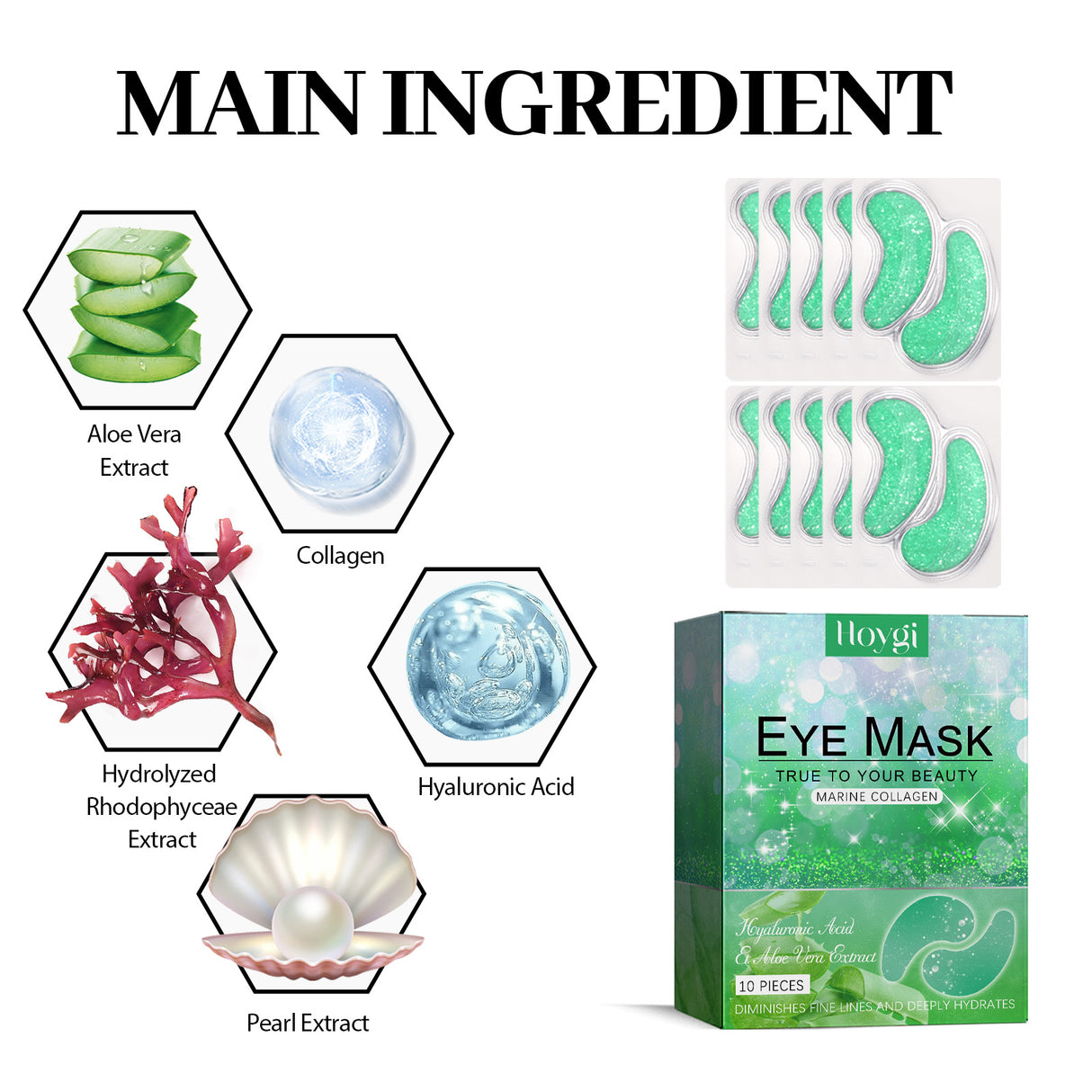 Aloe Vera Eye Gel Patch Reduces Fine Lines Under Eyes, Dark Circles Under Eyes, Firming Eyes, Anti-Wrinkle And Moisturizing Eye Patch