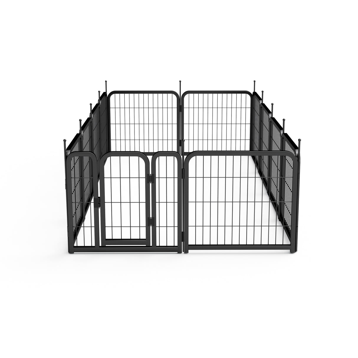 Outdoor 12 piece dog fence, 24 inch portable indoor game fence for small dog pets. Black, 22.2 inches wide x 23.6 inches high. - V.I.P Digital Presence
