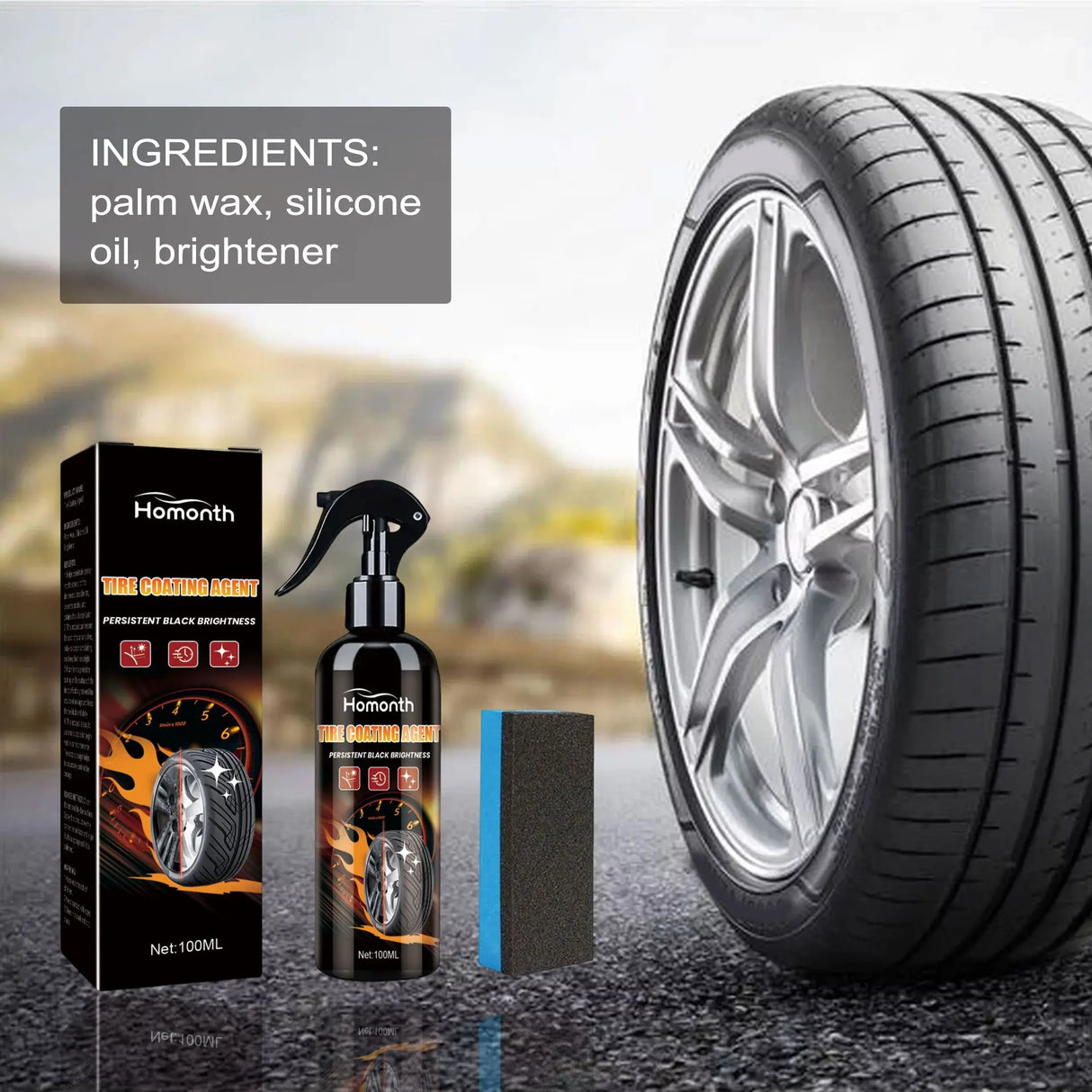 Tire Coating Agent, Automotive Tire Rim Brightening And Polishing Durable Maintenance Decontamination Cleaning Brightener - V.I.P Digital Presence