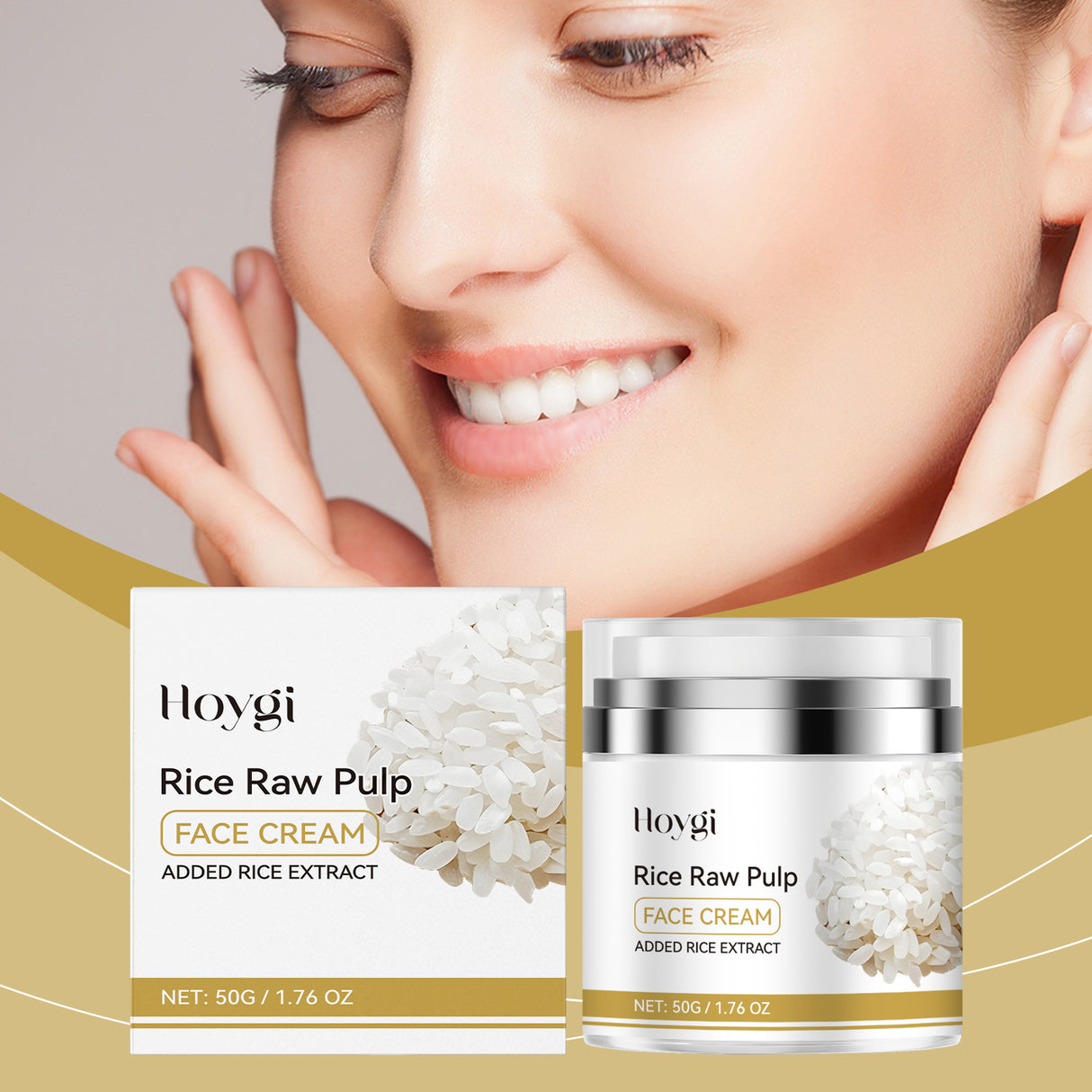 Rice Moisturizing Face Cream Moisturizes Skin With Refreshing, Gentle And Moisturizing Radiance