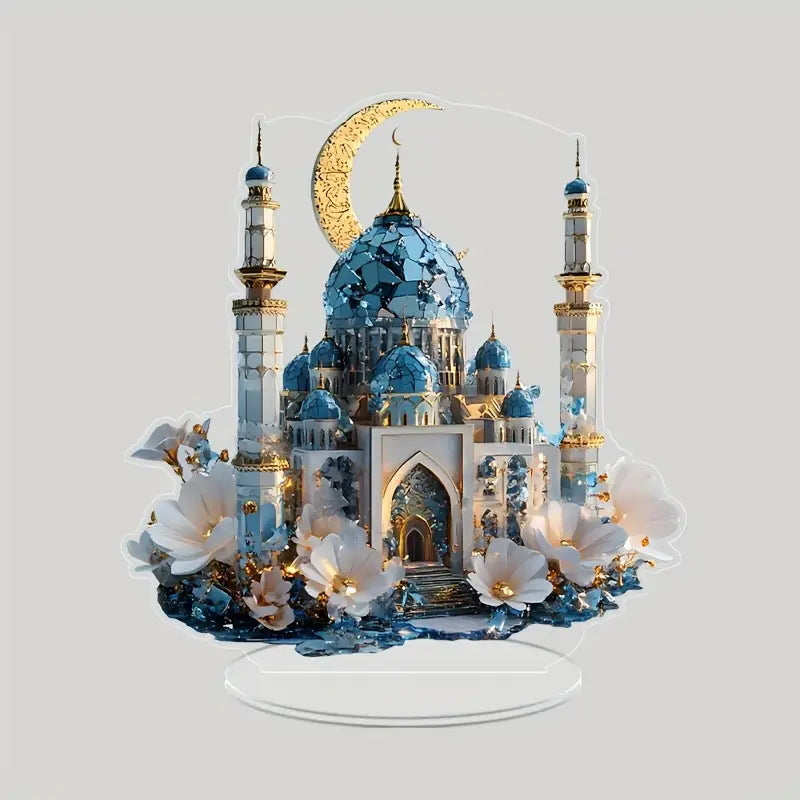 2025 Ramadan 2D Acrylic Moon - Castle Ornament. Eid Al - fitr Decoration, Muslim Home & Party Gift. - V.I.P Digital Presence