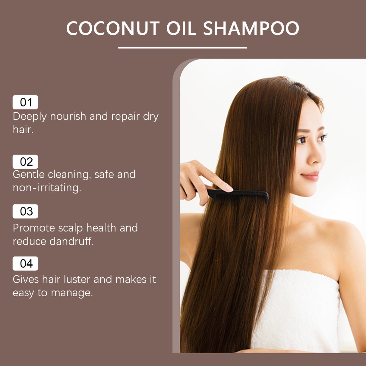 Coconut Oil Shampoo Scalp Cleansing Care Soft Shine Nourishing Hair Follicle Shampoo - V.I.P Digital Presence