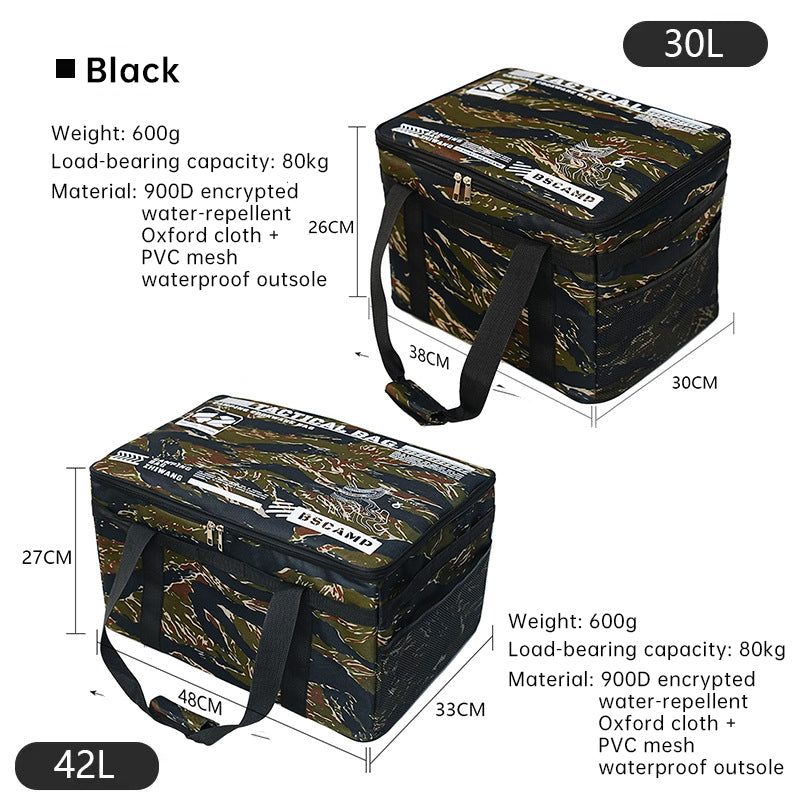 Outdoor storage bag, large - capacity foldable storage box, camping gear for picnic, portable, water - resistant - V.I.P Digital Presence