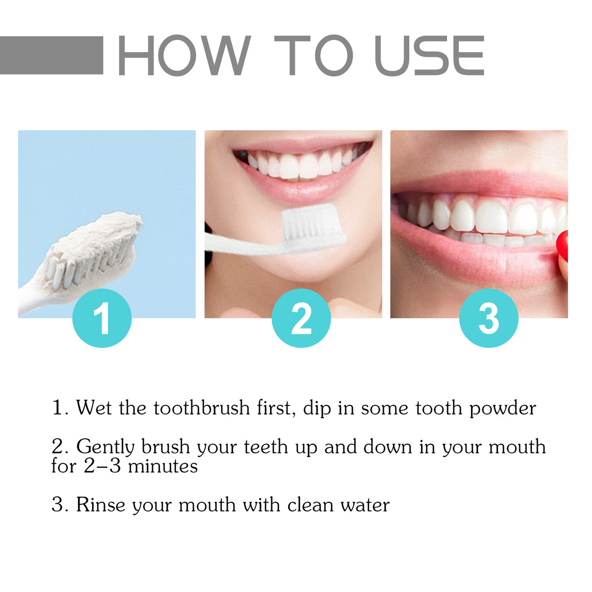 White Tooth Powder, Teeth Cleaning Brightening White Fresh Mouth Beauty Powder - V.I.P Digital Presence