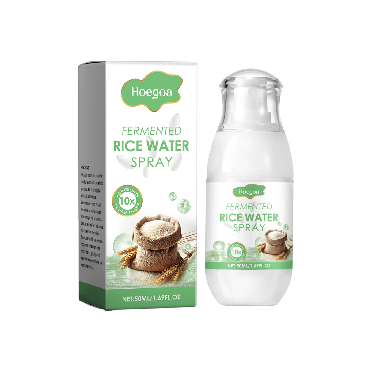 Herbal Rice Water Hair Treatment Spray Scalp Repair Nourishes Dry Hair And Fluffs And Softens Hair Spray - V.I.P Digital Presence