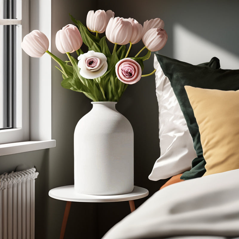 Matte Black Metal Vase: For Dried Flowers, Wedding Gifts, and Home Decor - V.I.P Digital Presence