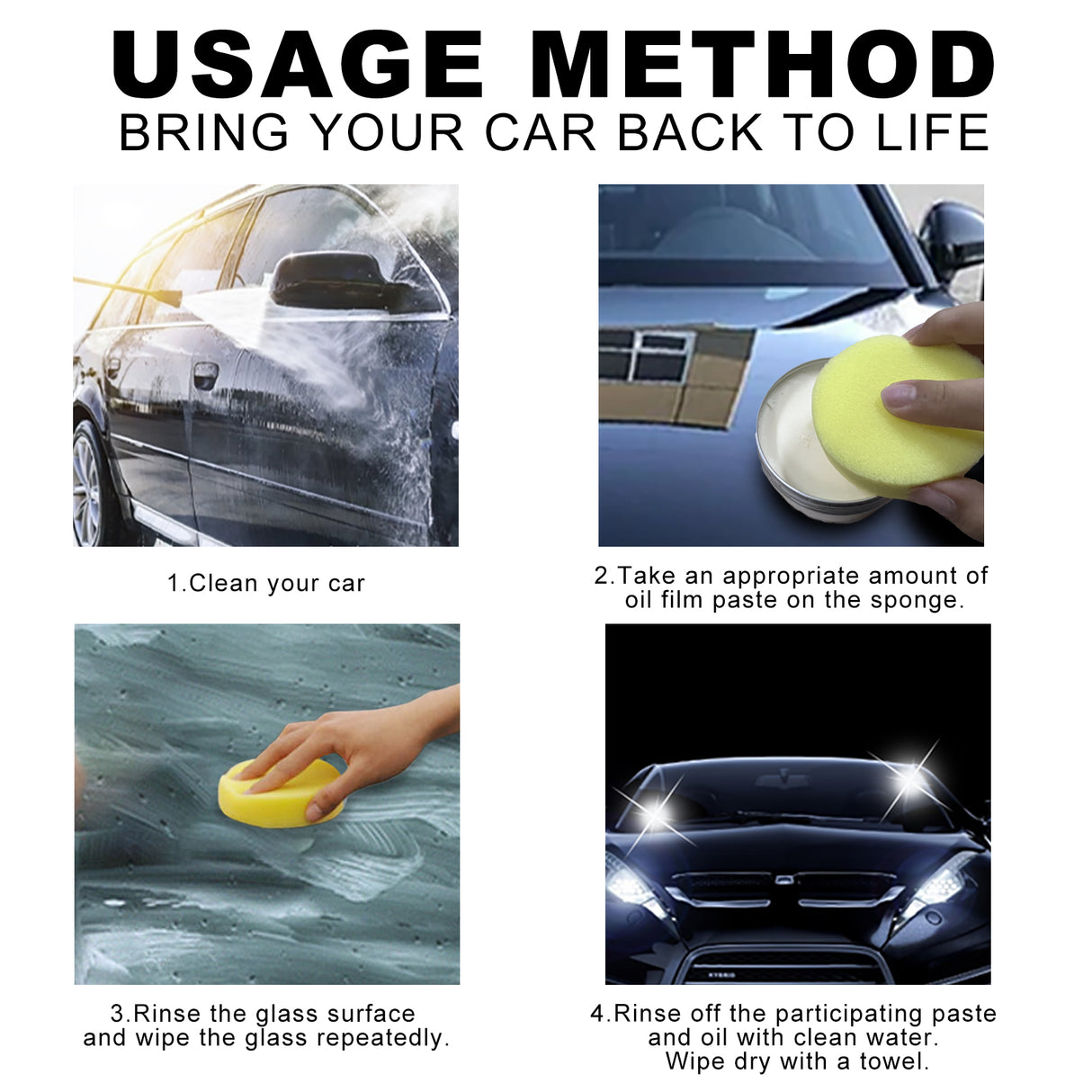 Car Glass Oil Film Remover, Rain Mist Smeary Clean Car Windscreen Cleaner - V.I.P Digital Presence