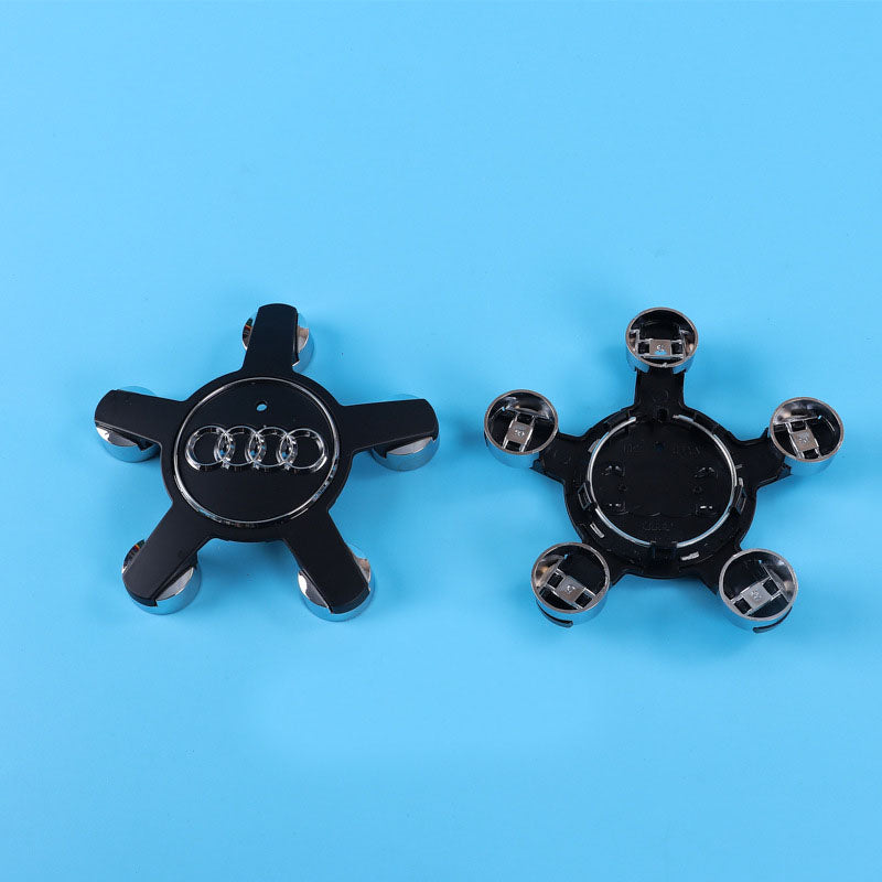 Suitable for Audi five claw wheel hub cover A4L//A5/A6L black five claw car tire center logo cover 135mm - V.I.P Digital Presence