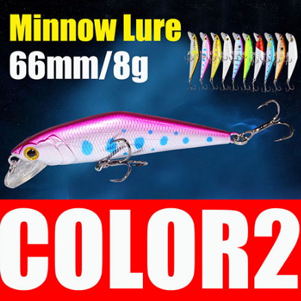 AFISHLURE Bass Wobblers Trout Fishing Lure 66mm/8g Minnow Hard Baits Iscas Artificial Pesca Leurre