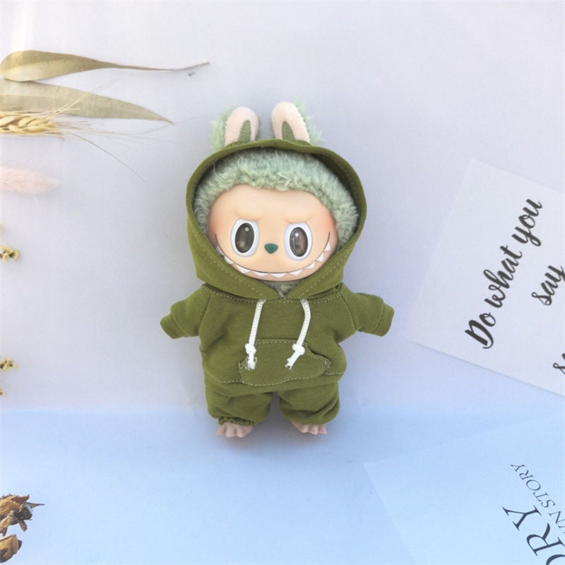 17cm Vinyl Macaron Plush Keychain Pulling Cloth Pendant Labubu Doll for Hoodie Pants Set - V.I.P Digital Presence