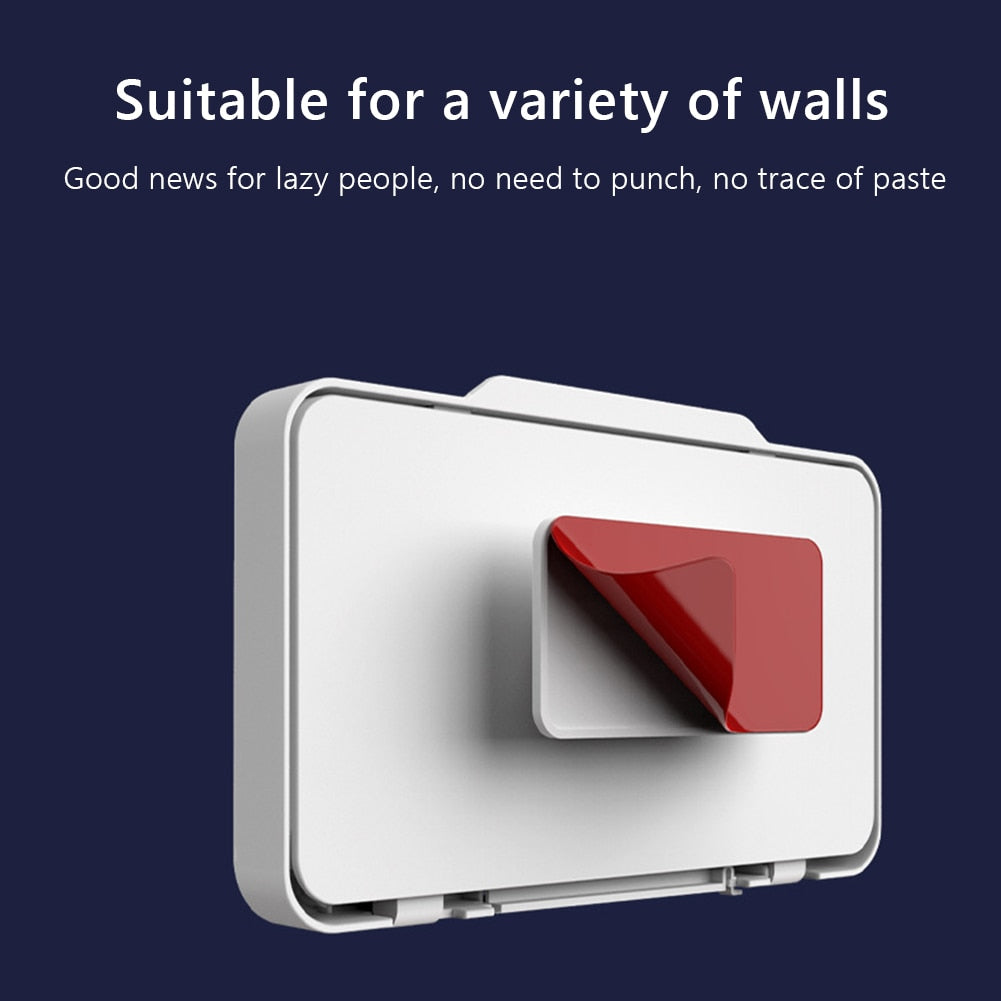 Rotary Bathroom Phone Holder Waterproof Case Box Wall Mounted All Covered Mobile Phone Shelves Self-Adhesive For Shower Bath