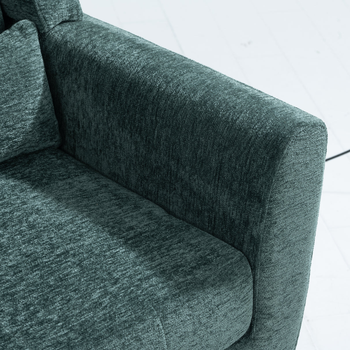 Modern Accent Chair Upholstered Foam Filled Living Room Chairs Comfy Reading Chair Mid Century Modern Chair (Blackish Green) - V.I.P Digital Presence