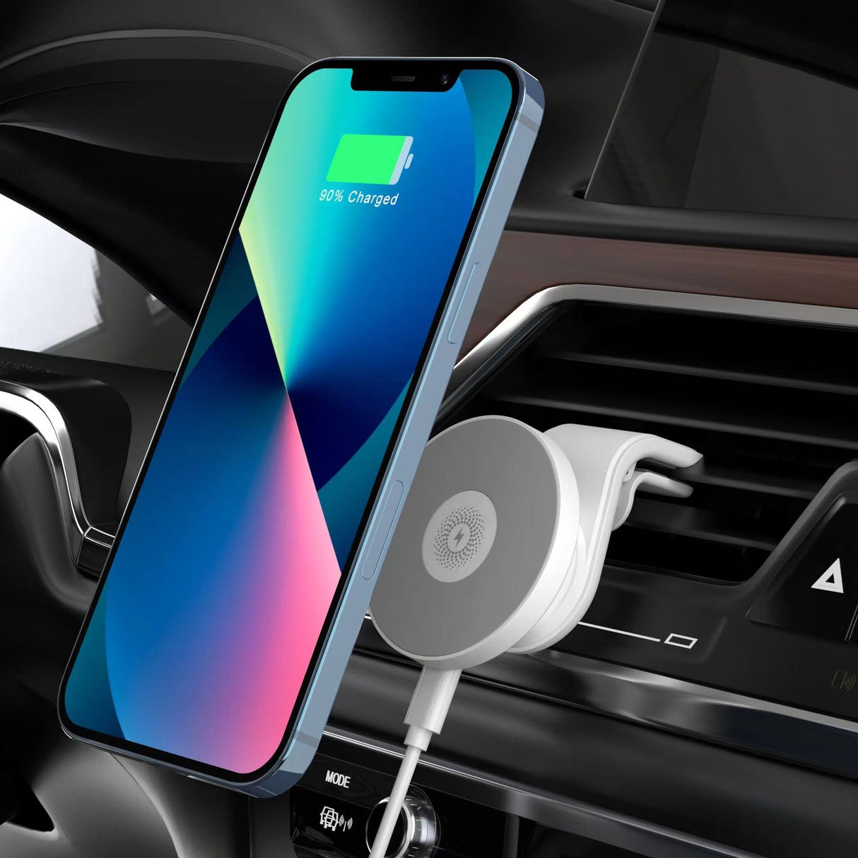 Custom Smart Car Wireless Charger Phone Holder Magnetic Wireless Car Charger Mount 15W Fast Charging - V.I.P Digital Presence