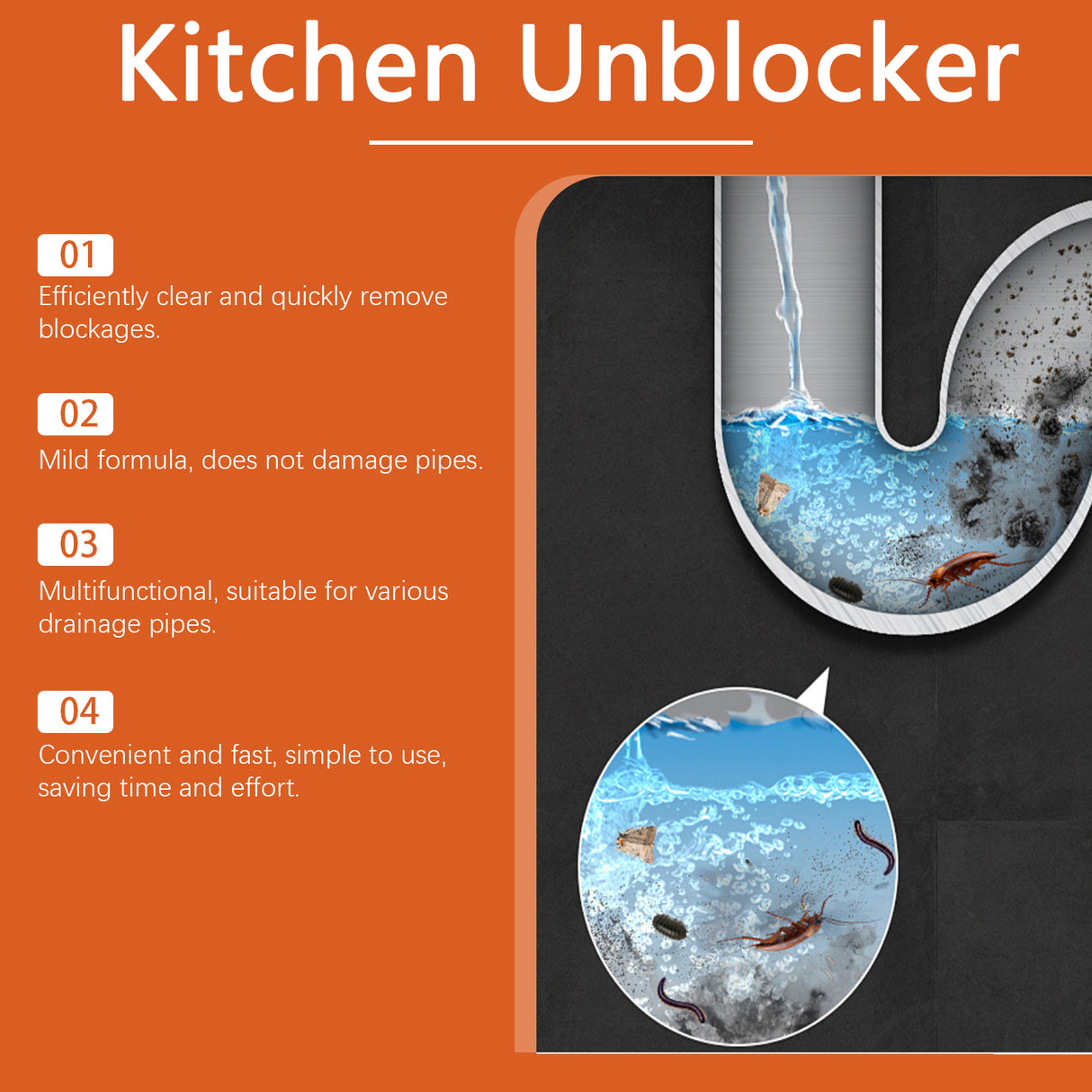 Kitchen Unblocker, Sink Drain Pipe Kitchen Toilet Pipe Quickly Dredge - V.I.P Digital Presence