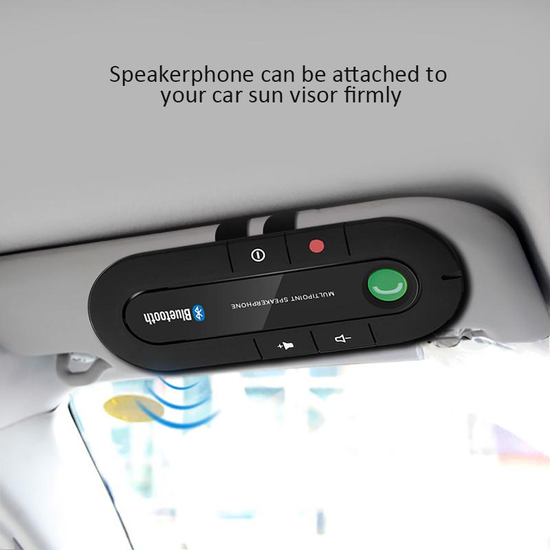 ANLUD Wireless Bluetooth Handsfree Car Kit Multipoint Speakerphone MP3 Music Player Sun Visor - V.I.P Digital Presence
