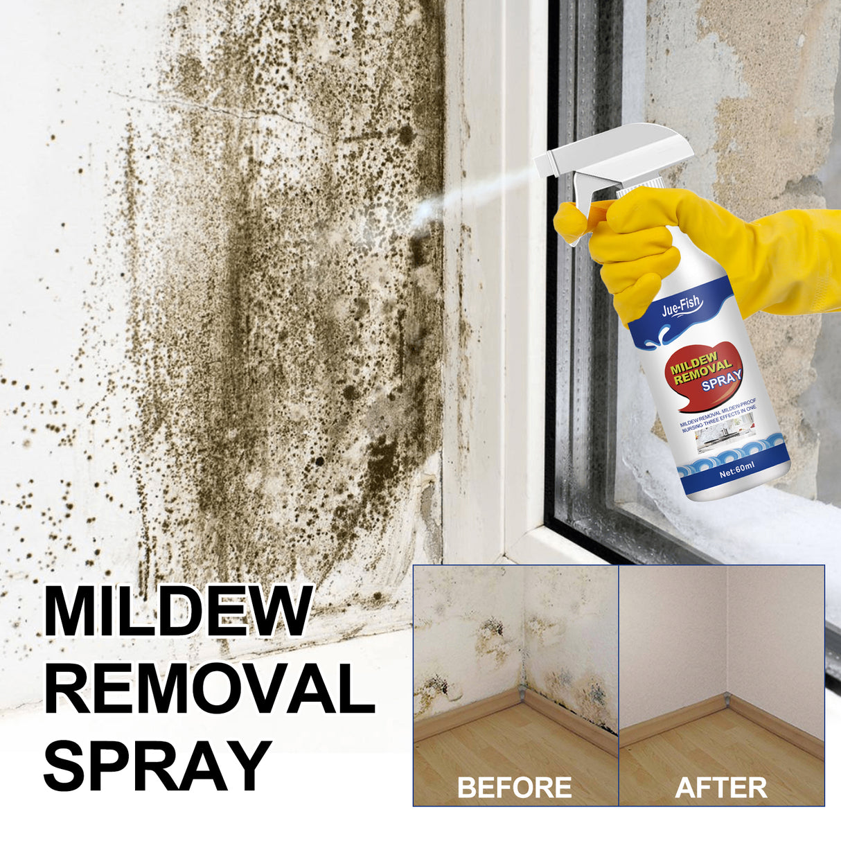 Mildew Removal Spray, Clean Mildew Stains On Bathroom Tile Walls And Ceiling Multi-Functional Mildew Stain Spray - V.I.P Digital Presence