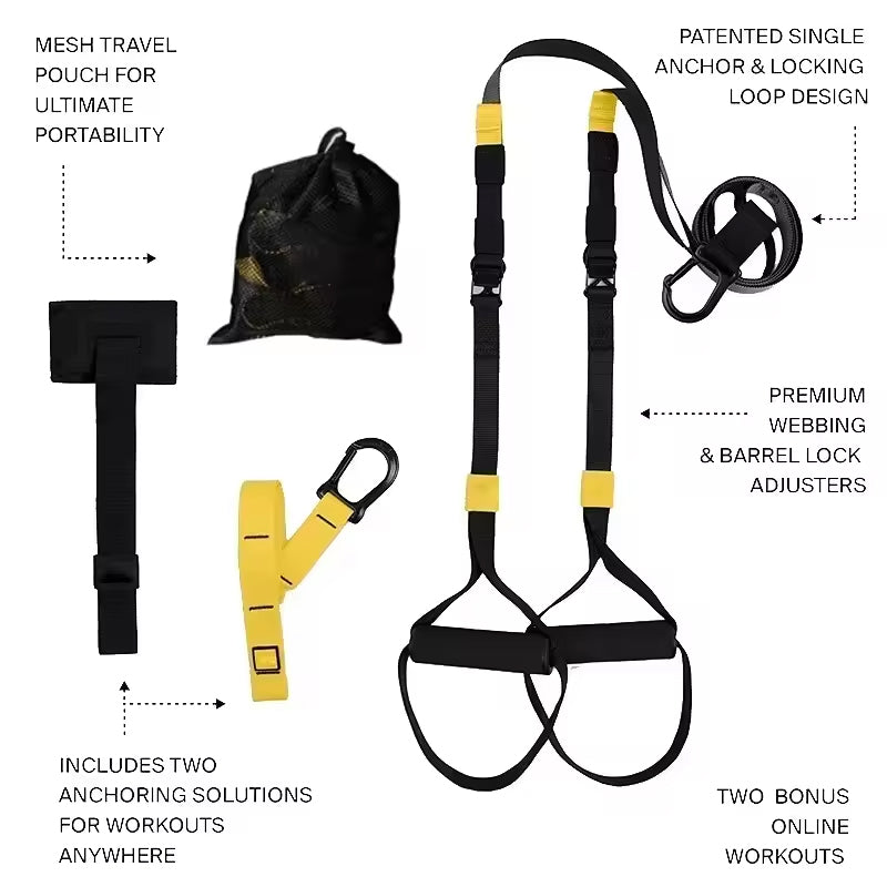 Suspension Training Strap - Adjustable, Wall Mount, Professional (TRX-style) - V.I.P Digital Presence