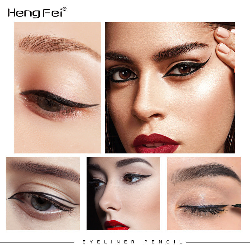 New 24H Makeup And Water-Repellent Eyeliner Hengfei Thick Black Waterproof Not Easy To Smudge Eyeliner - V.I.P Digital Presence