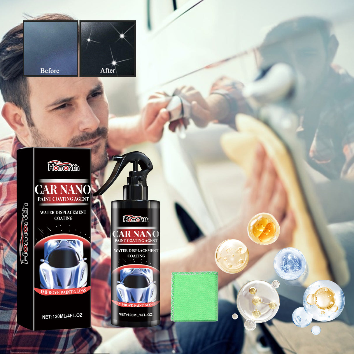 Car Nano Paint Coating Agent, Maintenance Paint Decontamination Brightening Automotive Coating Coating Spray For All Vehicles - V.I.P Digital Presence