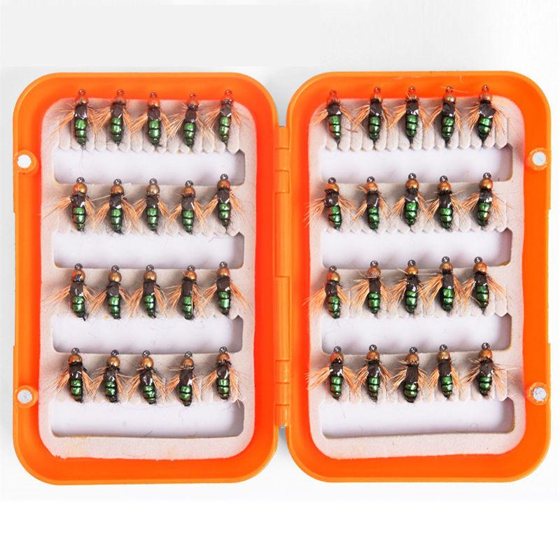 LEO 40pcs/box Fly Fishing Flies Lure High Carbon Steel Fly Tying Hooks for Trout Fishing Artificial Flies - V.I.P Digital Presence