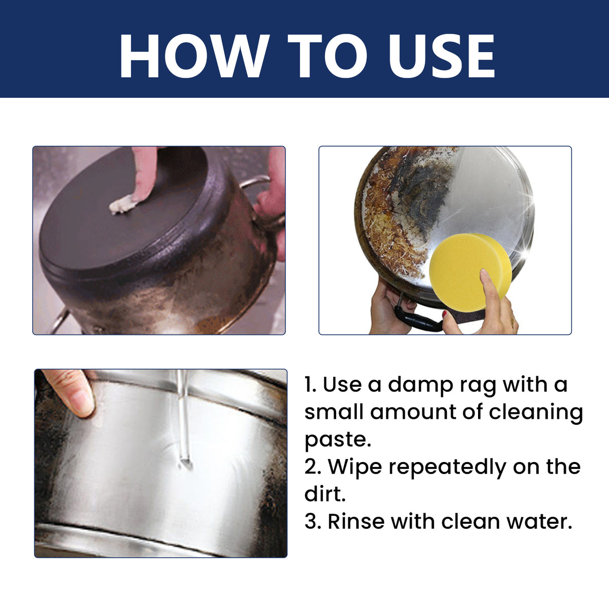 Stainless Steel Cleaning Cream, Kitchen Utensils, Pots And Pans, Cooktops, Heavy Oil, Rust Removal, Cleaning And Descaling Paste - V.I.P Digital Presence