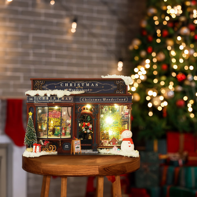 DIY Wooden Merry Christmas Wonderland Dollhouses Miniature Kits With LED Light Home Decoration For Adult Xmas Handmade Gifts - V.I.P Digital Presence