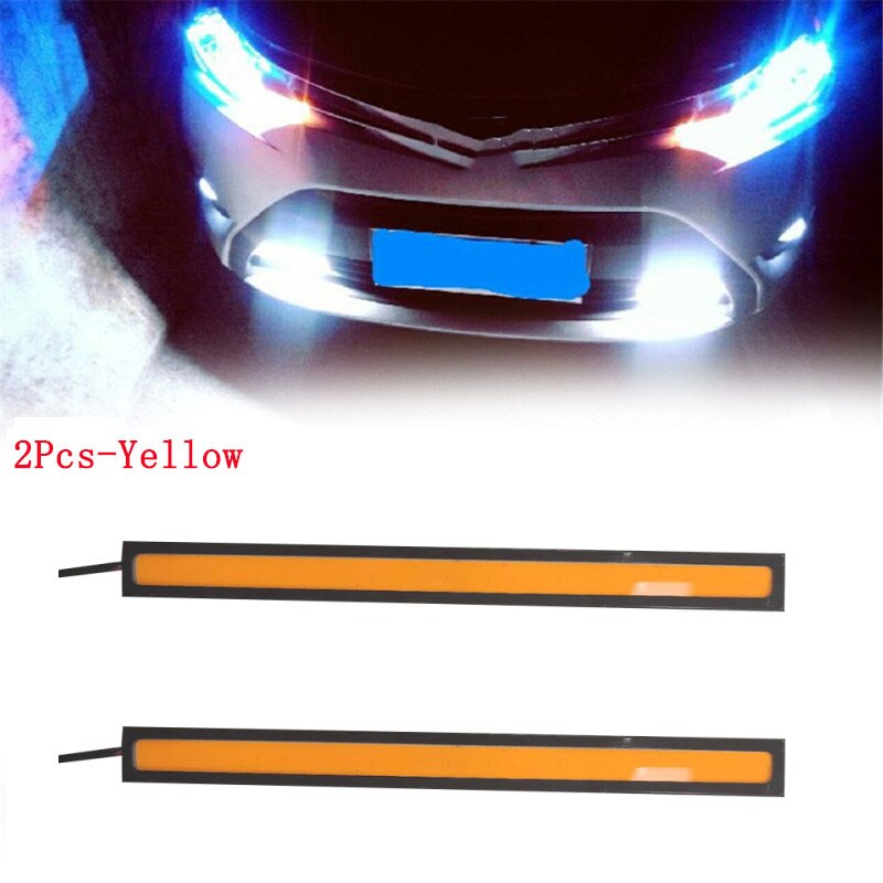 4/2Pcs 17CM Universal Car COB LED Strip Car Running Fog Lamp Driving Strip Light Waterproof 10-16V Flexible Led Strip Accessorie - V.I.P Digital Presence