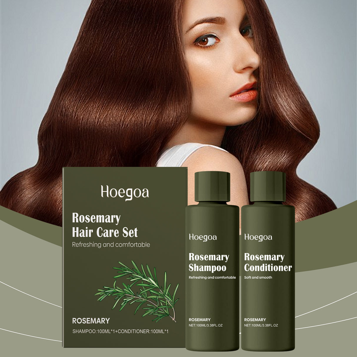 Rosemary Shampoo Set Anti-Dandruff Oil Control Shampoo Retain Fragrance Moisturizing Conditioner Refreshing Hair - V.I.P Digital Presence