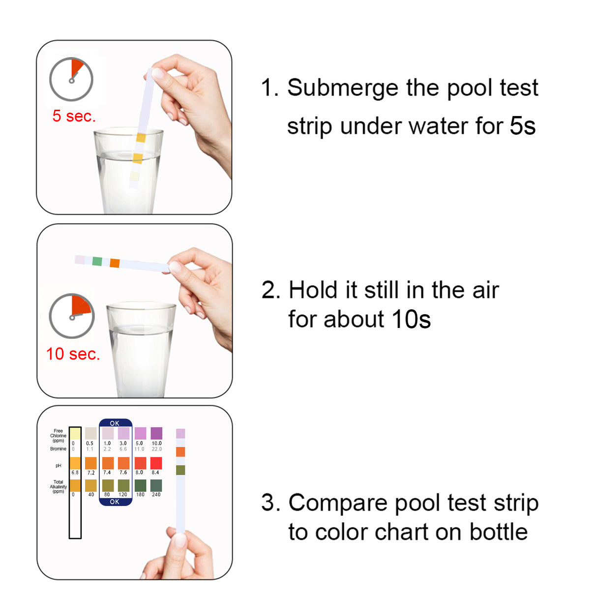 Test Strips, Swimming Pool Speed Residual Chloric Acid Base Number Total Alkalinity Total Hardness Water Quality Test Paper - V.I.P Digital Presence