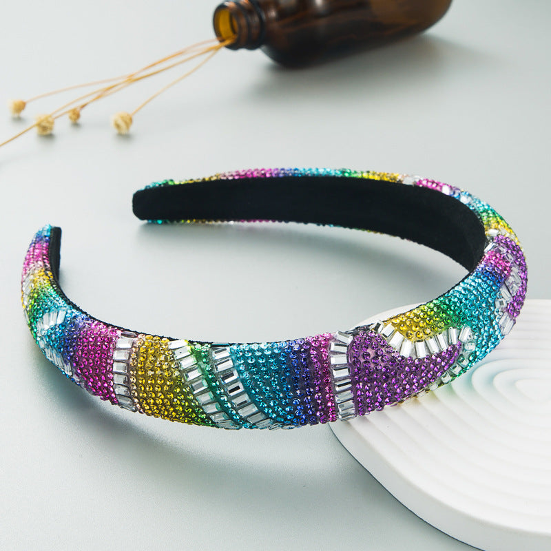 Hair Hoop Fashion New Design Shiny Gypsophila Thin Sponge Headband Korean High-End High-Skull Top Hair Accessories - V.I.P Digital Presence