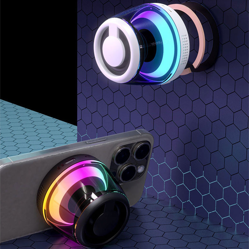 Magnetic Speaker Phone Holder Portable RGB Light Bluetooth Speaker Subwoofer Outdoor TWS Speaker - V.I.P Digital Presence
