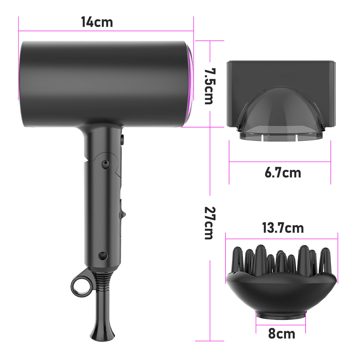 Regulations Hair Dryer Negative Ion Folding Portable High-Power Household Hair Dryer - V.I.P Digital Presence