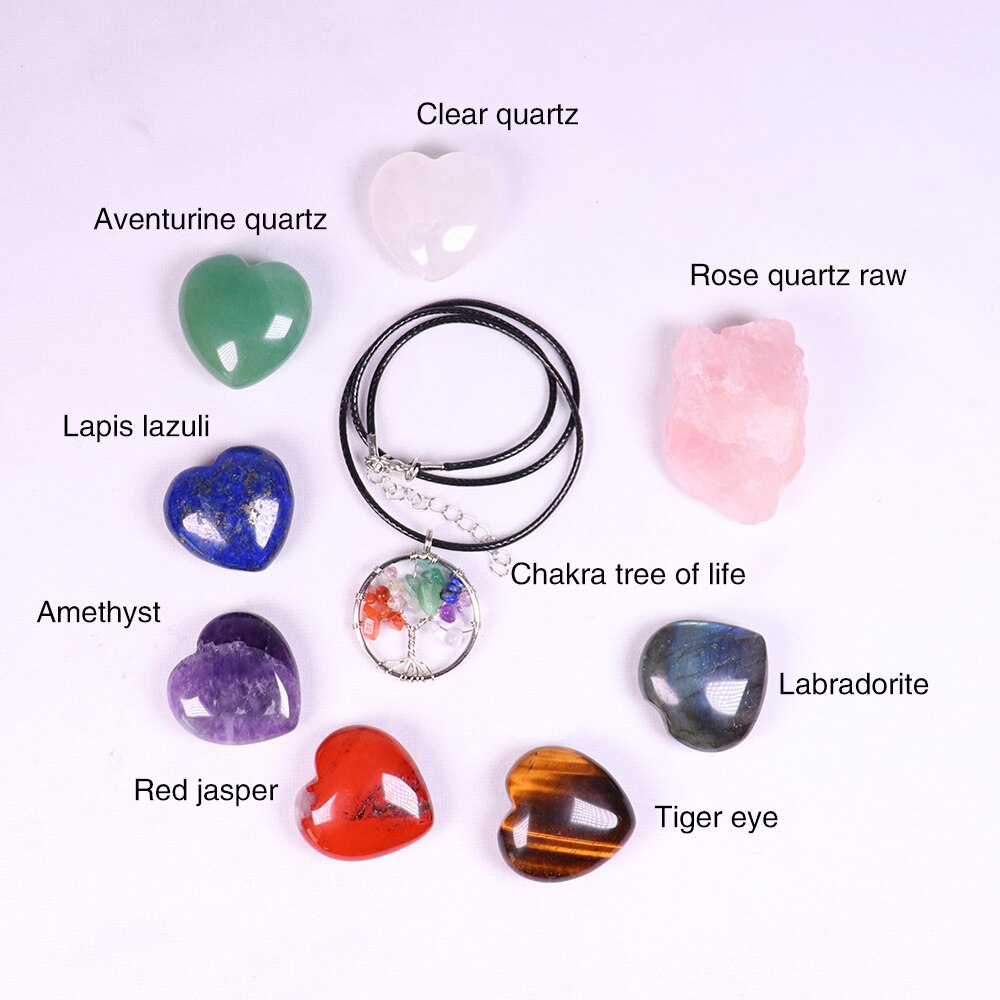 Natural crystal quartz Seven Chakra Crystal Love gemstone Healing stone mineral specimen box Collection - V.I.P Digital Presence