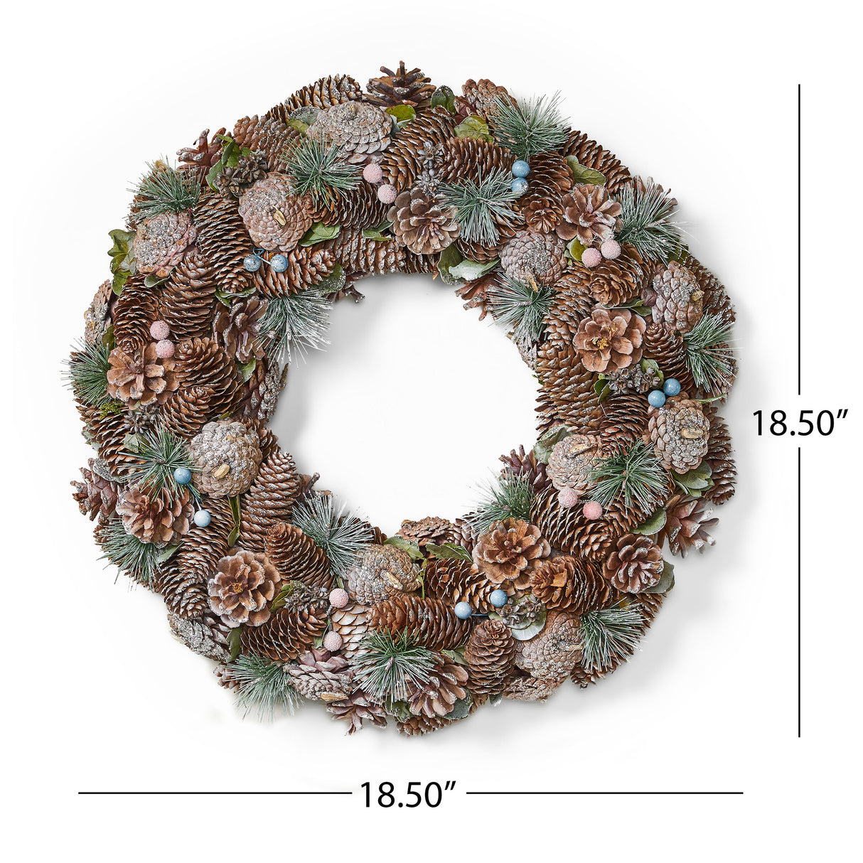 18.5'' PINE CONE WREATH - V.I.P Digital Presence