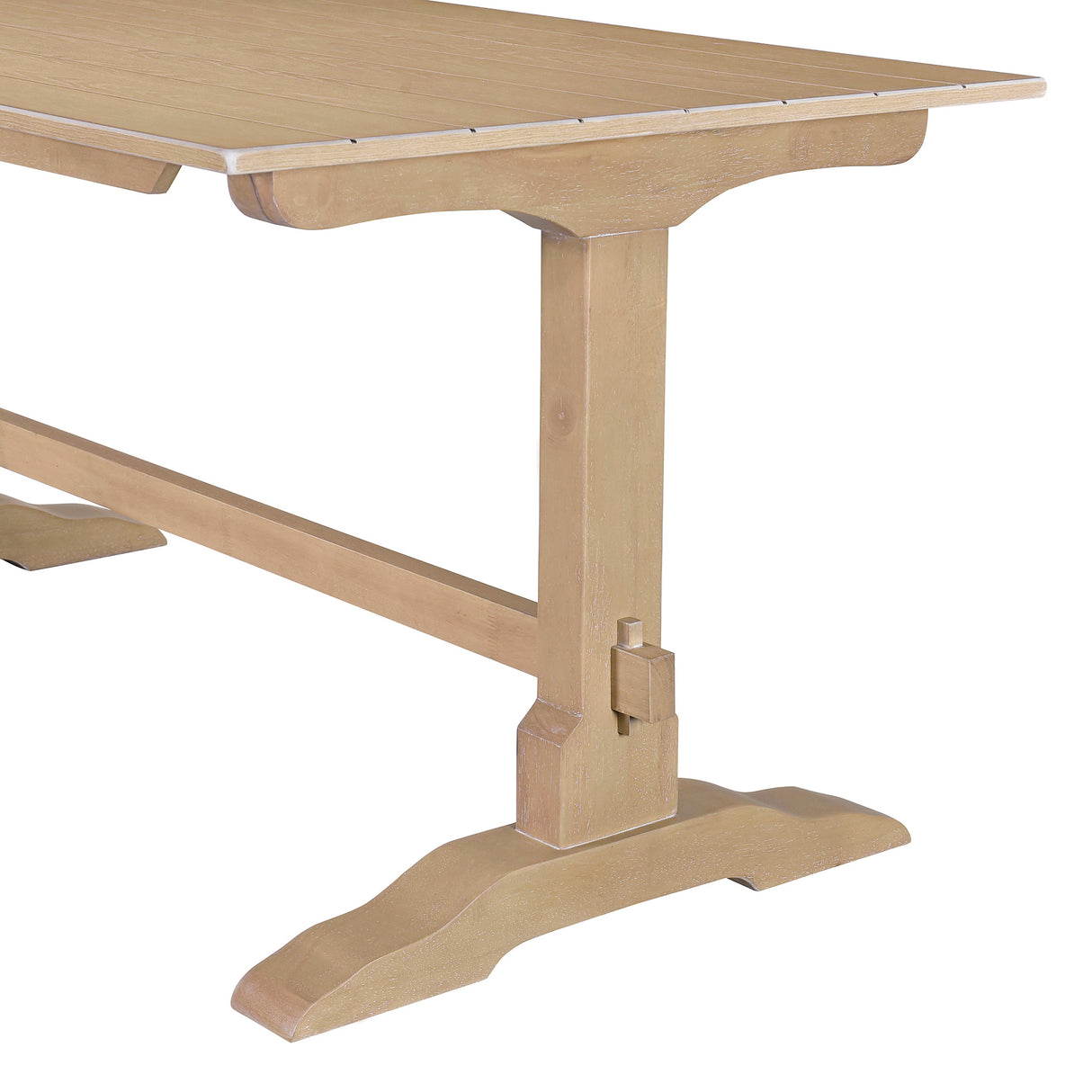 TREXM 3-piece retro dining table, rectangular stand table, and 2 4-person wooden stools (made of natural wood) - V.I.P Digital Presence