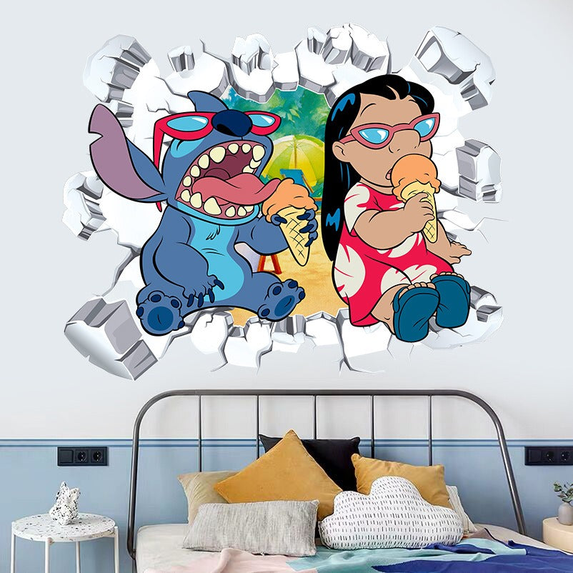 StarCraft Baby Stitch Wall Sticker Self Adhesive Picture Back Adhesive Cartoon Sticker Bedroom Dormitory Bedhead Wall Wallpaper - V.I.P Digital Presence