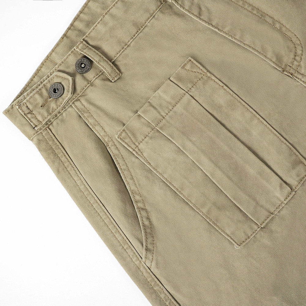 Workwear Straight Leg Long Pants Men's Vibe American Style Pleated Design Irregular Pocket Drawstring Loose Casual Trousers - V.I.P Digital Presence