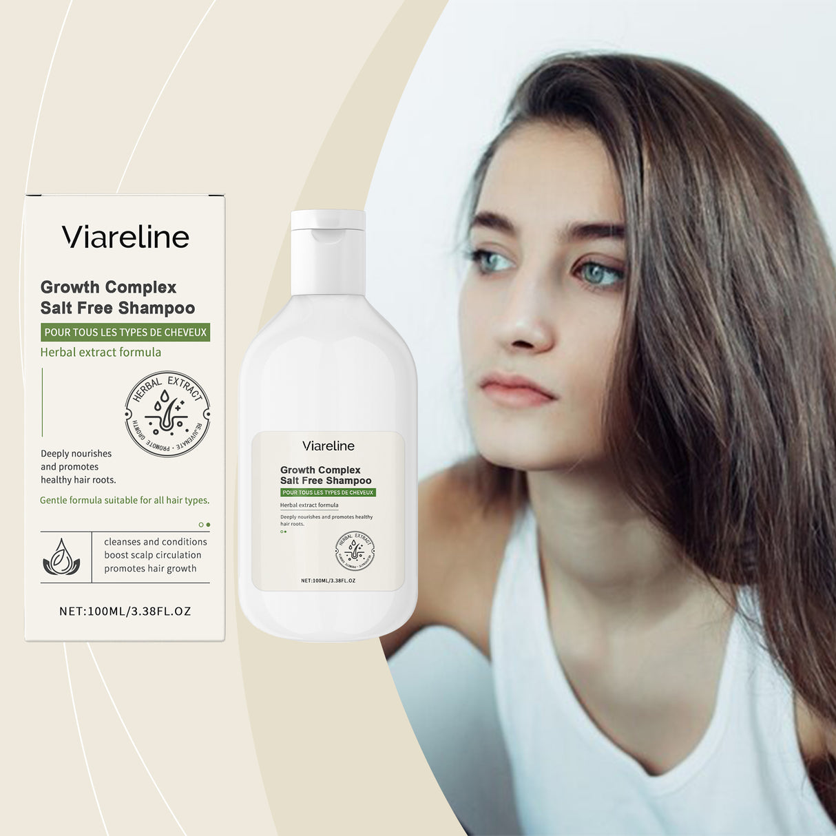 Herbal Hair Care Shampoo Gently Cleanses Scalp And Improves Frizzy Hair Care Shampoo - V.I.P Digital Presence