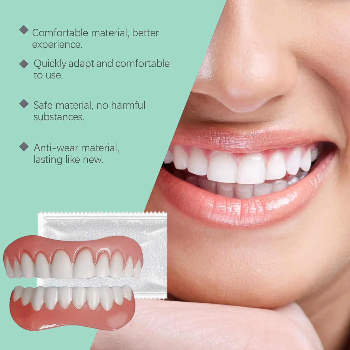 Denture Modification Braces Dental Cosmetic Sets Enhance Smile Appearance Comfortable Material Dentures - V.I.P Digital Presence