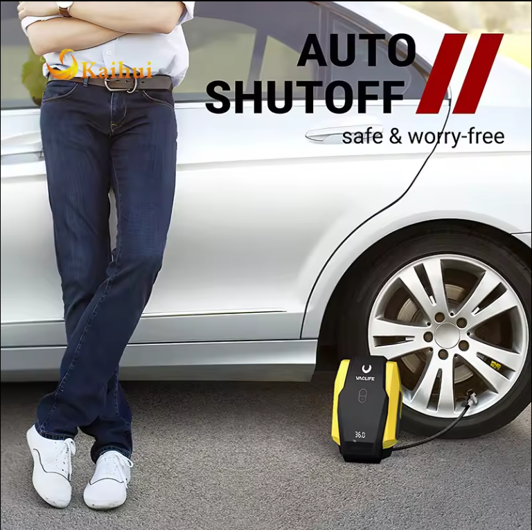 Tire Inflator Portable Air Compressor Pump for Car Tires (up to 50 PSI) 12V DC Tire Pump for Bikes (up to 150 PSI) LED Light - V.I.P Digital Presence
