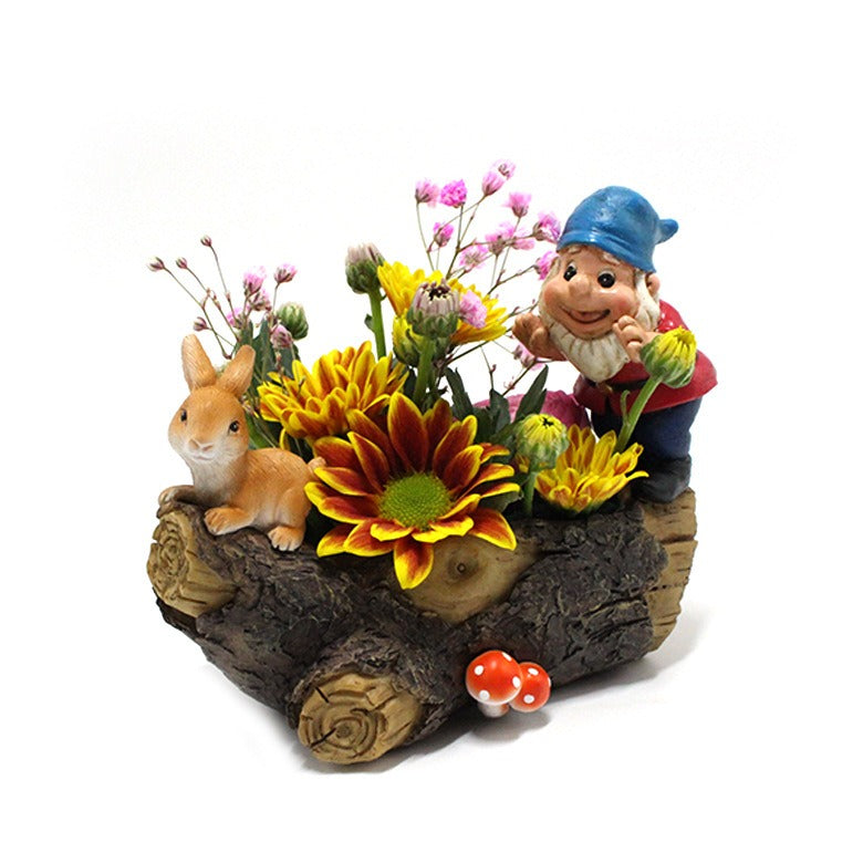 Dwarf Rabbit Flower Pot Decoration Creative Elf Flower Pot Garden Decoration - V.I.P Digital Presence
