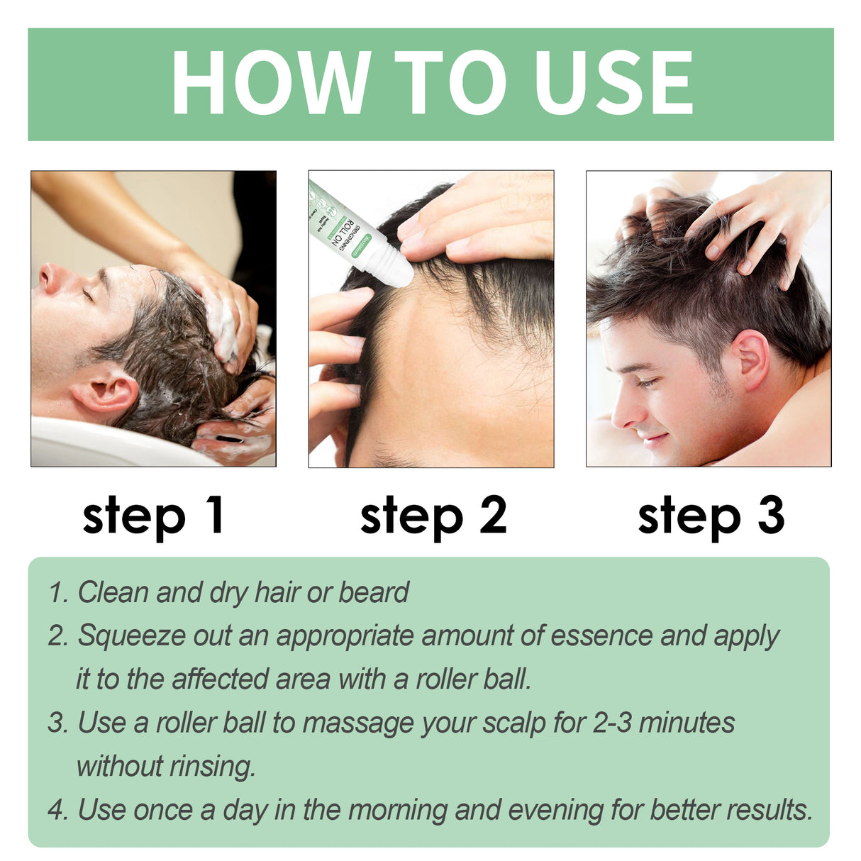 Strengthening Roll On Hair Essential Oil, Scalp Massage Moisturizing Hair Roots Thickening Hair Care Ball Essential Oil - V.I.P Digital Presence