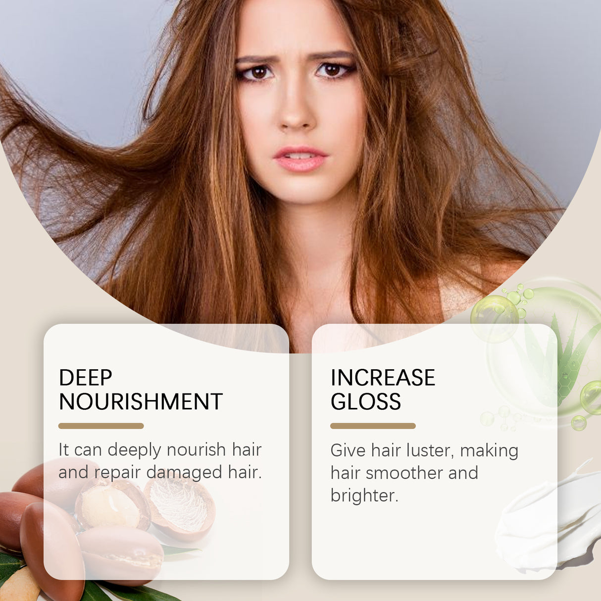 Smoothing Treatment Hair Mask, Moisturizing And Repairing Frizzy Split Hair, Fluffy, Smooth And Glossy Hair Mask - V.I.P Digital Presence