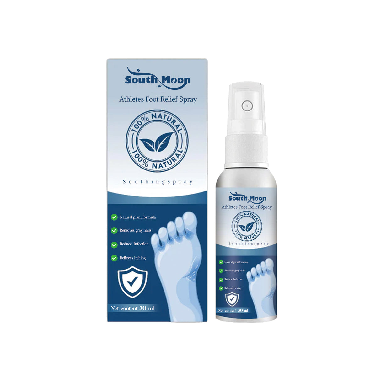 Athletes Foot Relief Spray, Relieve Foot Sweat Foot Itching Peeling Gray Nails Foot Odor Moisturizing Care Spray - V.I.P Digital Presence